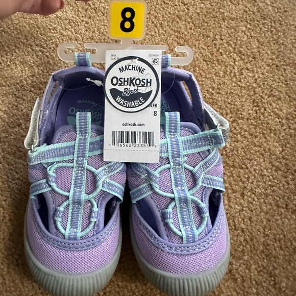 Oshkosh lavender purple bumper toe sneaker sandal - Picture 7 of 10